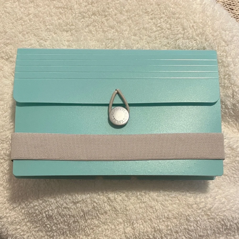 Martha Stewart Blue Accordion File with 8 Pockets